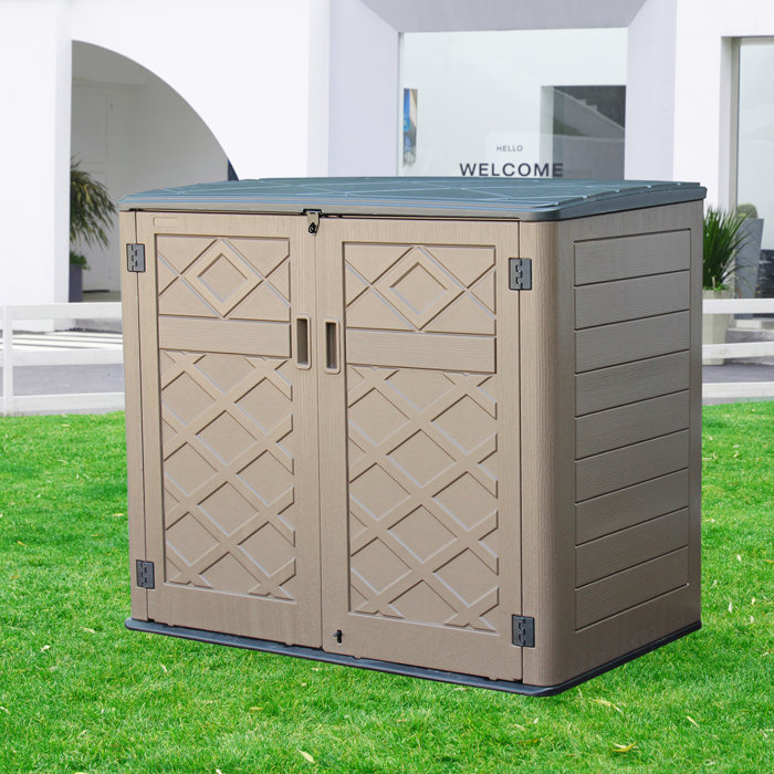 KINYING 4 ft. W x 3 ft. D Plastic Horizontal Storage Shed Wayfair